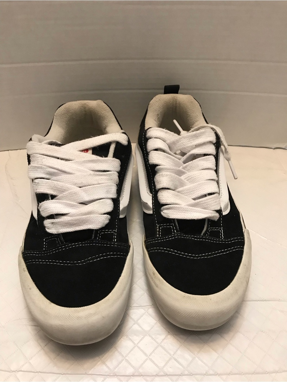 Vans Black and White Low-Top Skate Sneakers